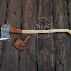 Big Chopping Axe, Bushcraft axe, Forest Axe, Forest Hatchet, Axe from 52100 High Carbon Steel Gift for men