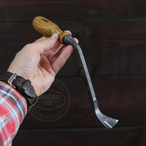 Large Hooked dogleg gouge, Gouge Wood Carving Tools Tool for Spoon Carving Kuksa Carving Bowls Carving