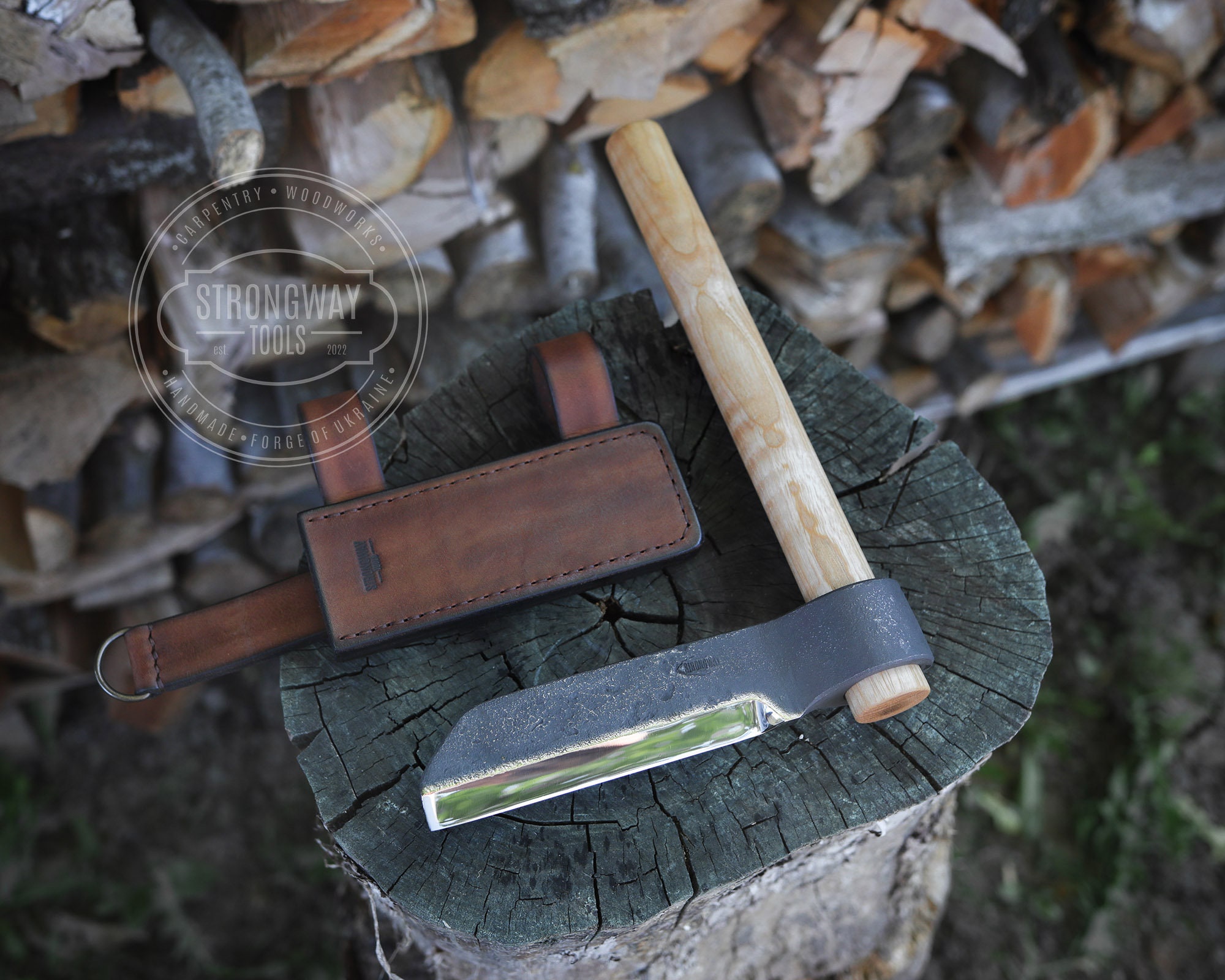 Log House Timber Framing Tool Hewing Mortising Axe Antique English