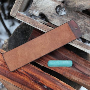 Hand Crafted Leather Sharpening Strop, Honing Strop, Leather Razor Strop, Leather Paddle Strop, Sharpening Strops, Kangaroo Leather Strop