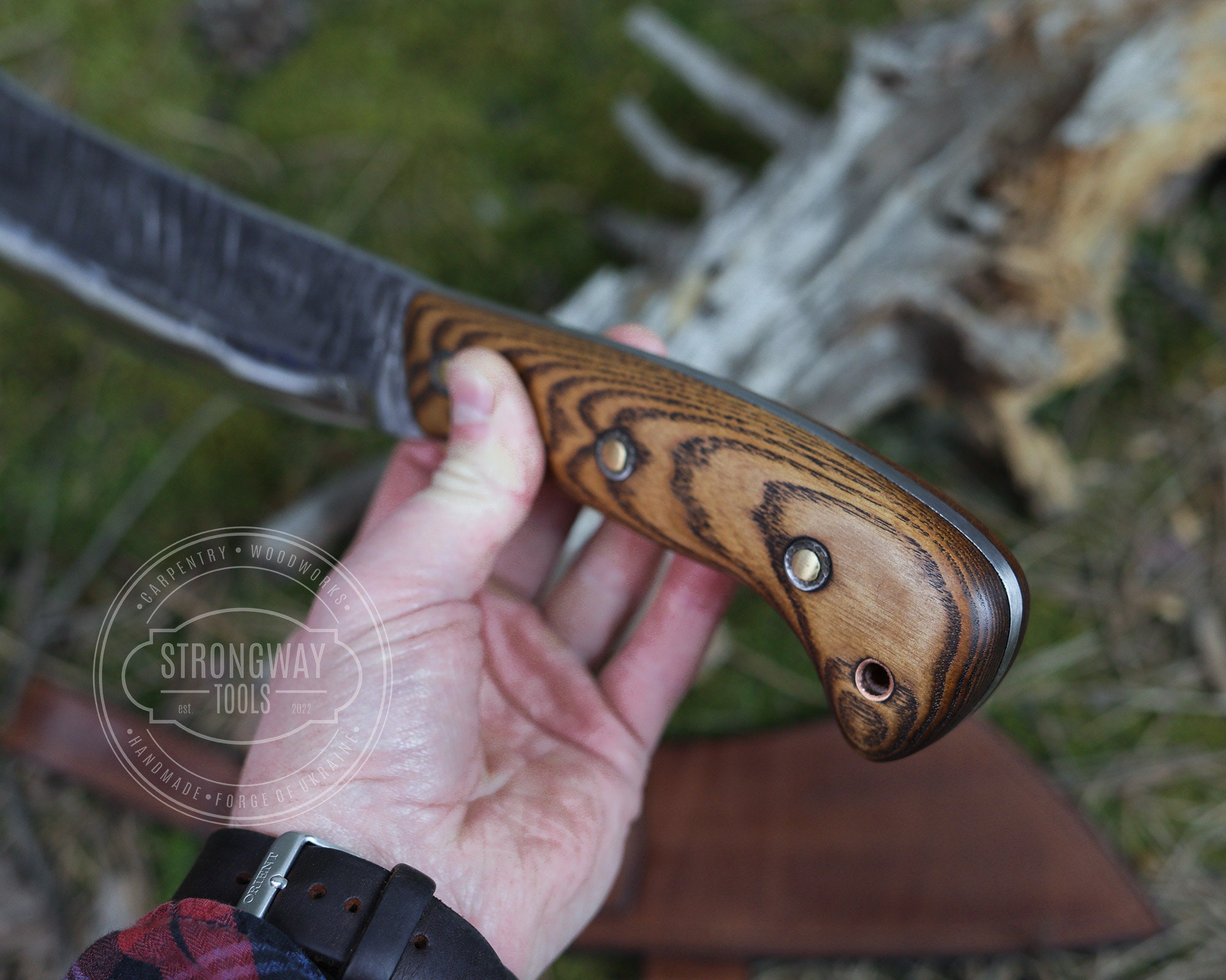 Handmade Bushcraft Knife With Sheath Bushcraft Knife Outdoor Etsy