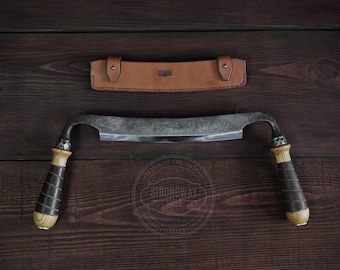 Drawknife, Carpenters Drawknife,Hand Forged Scraper Pulling Blade, Carpentry Tool, Carpenters Tool