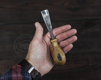 Große gebogene abgerundete Meißel, Holzschnitzerei-Werkzeuge, Meißel zum Schnitzen, geschmiedete Meißel