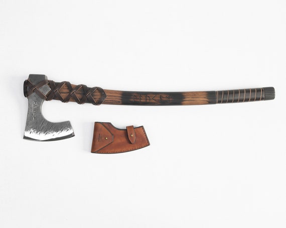 Hand Forged Scandinavian Axe | Viking Rune Axe | Nordic Axe | Axe With Runes | Hatchet Norse Axe | Viking Axes | Christmas Gift viking axe