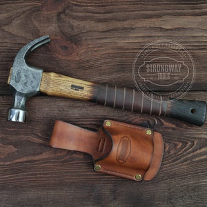 Vintage estwing hammer with leather belt | Carpentry Wood Tool Carpenter Builder Constructionn| Handy Repair Man