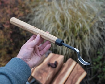 Hand Forged Double Edge Spoon Hook Knife | Double Edged Knife | Carving Hook Knife | Carving Hook Knife | Twca Cam | Twca Cam