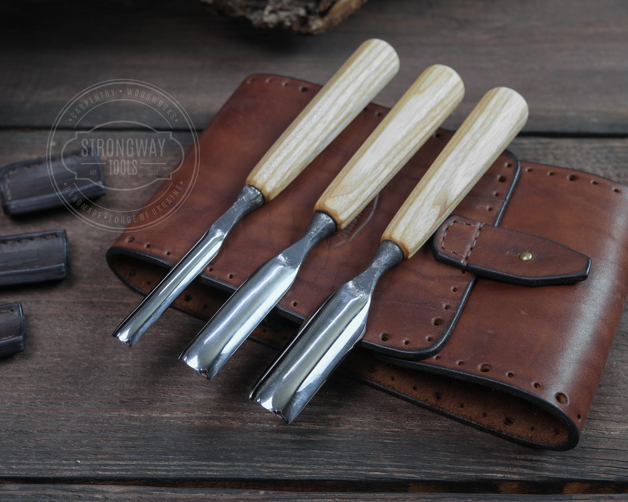 Forged Wood Carving Chisel Set (3 Pc), Woodworking Tools Kit, Set of ...
