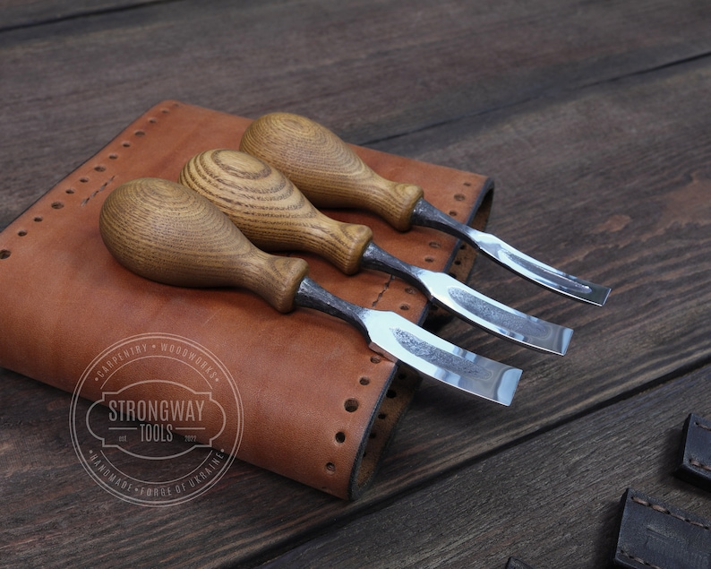 Hand Forged Set of Curved Chisels (3 Pcs), Curved Chisel, Forged Chisel ...