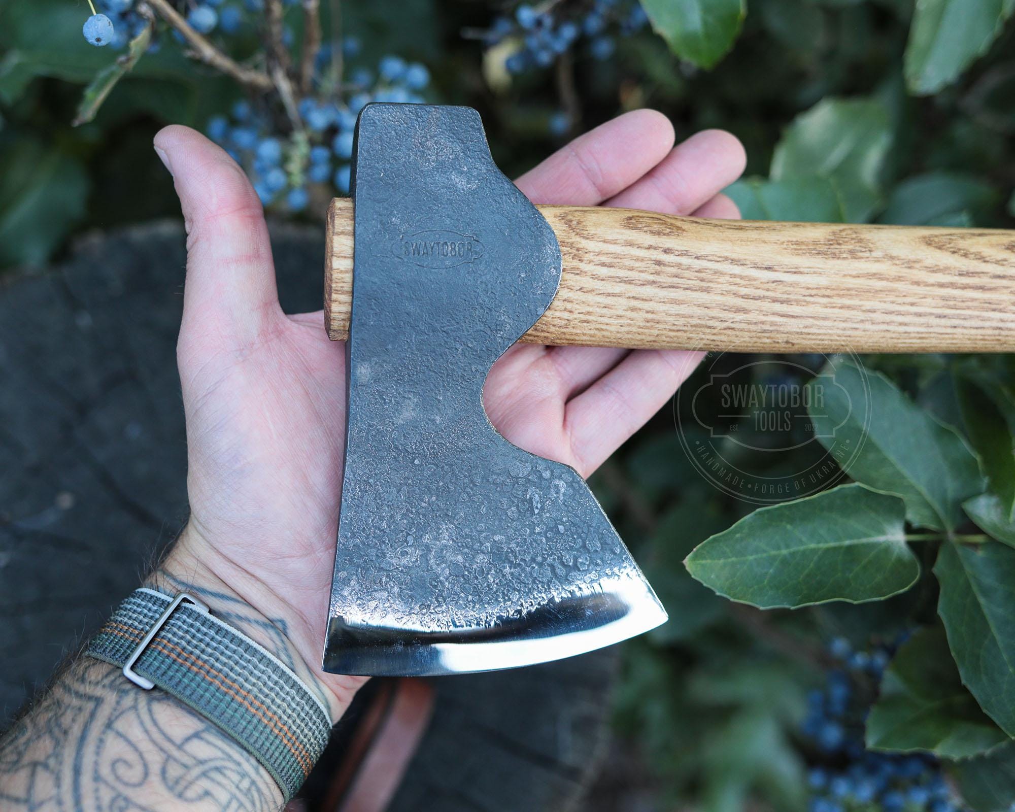 Hand Forged Small Camping Axe | Bushcraft Hatchet | Carbon Steel ...