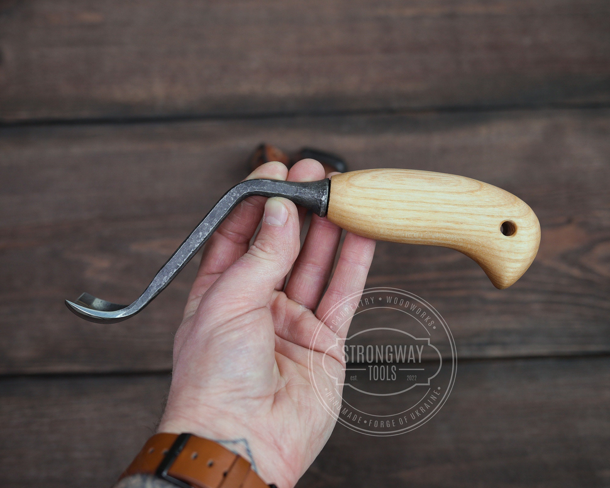 Leather Wranglers 'Awl of Spades', Natural Walnut Handle