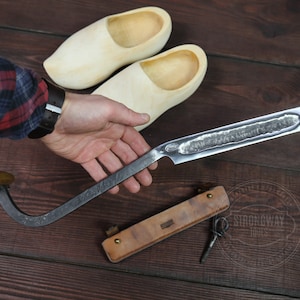 Stock Knife Small, cloggmakers knife, Hand Forged Stock Knife, Green Woodworking Wood Carving Spoon, Cloggs