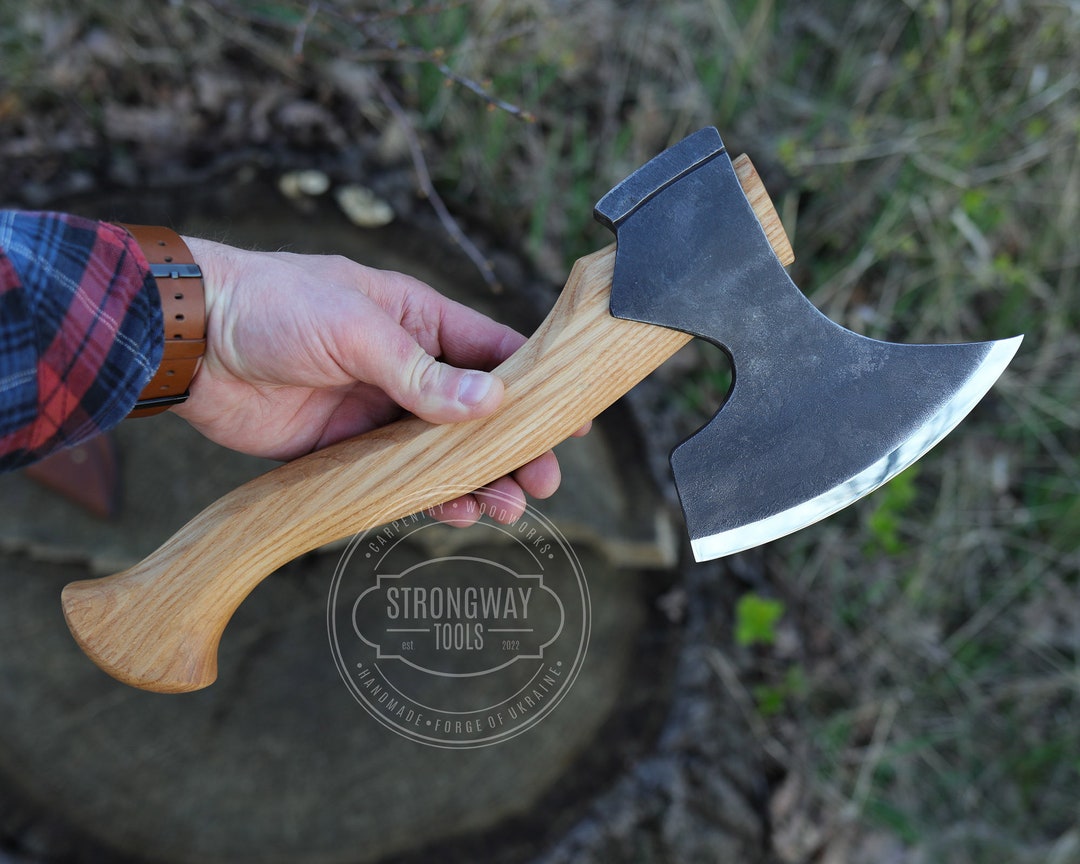 Hand Carving Axe With Long Tip Axe Octagonal Handle, Octagon