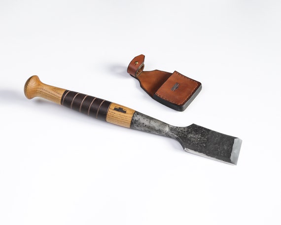 Cincel Curvo Para Tallar Madera - Hoja De Acero Inoxidable 420 Y Mango De Nogal | Ideal Para Cucharas Y Proyectos DIY