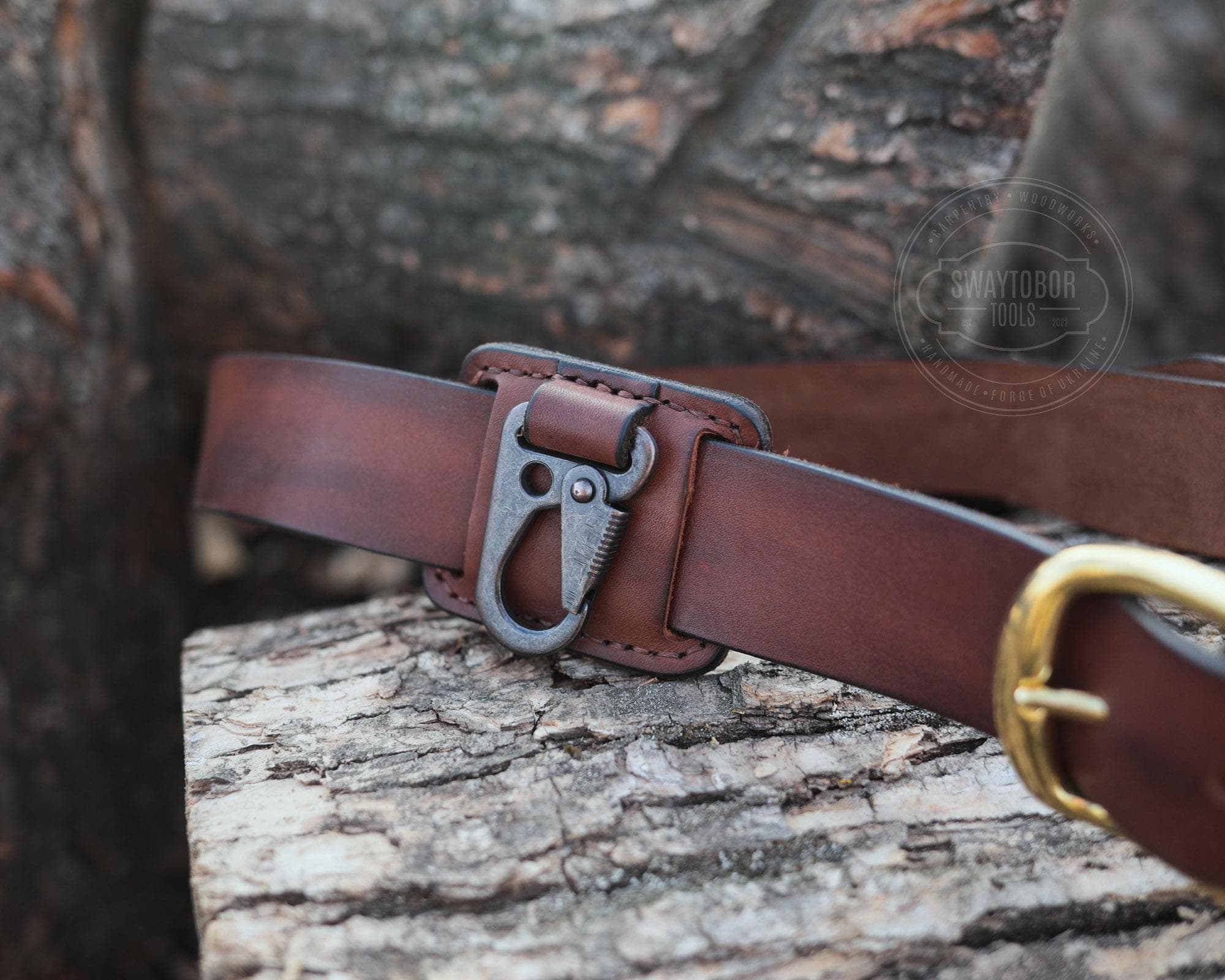 Metal Carabiner Belt Clip: Leather Keychain Fob Holder - Etsy