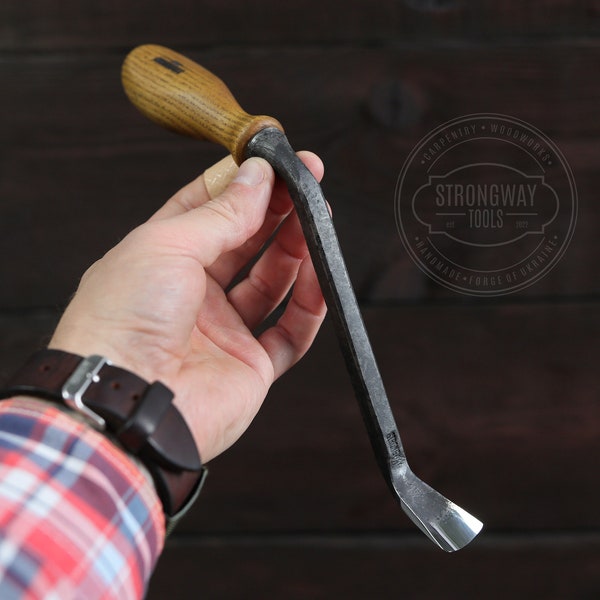 Medium Hooked dogleg gouge, Gouge Wood Carving Tools Tool for Spoon Carving Kuksa Carving Bowls Carving
