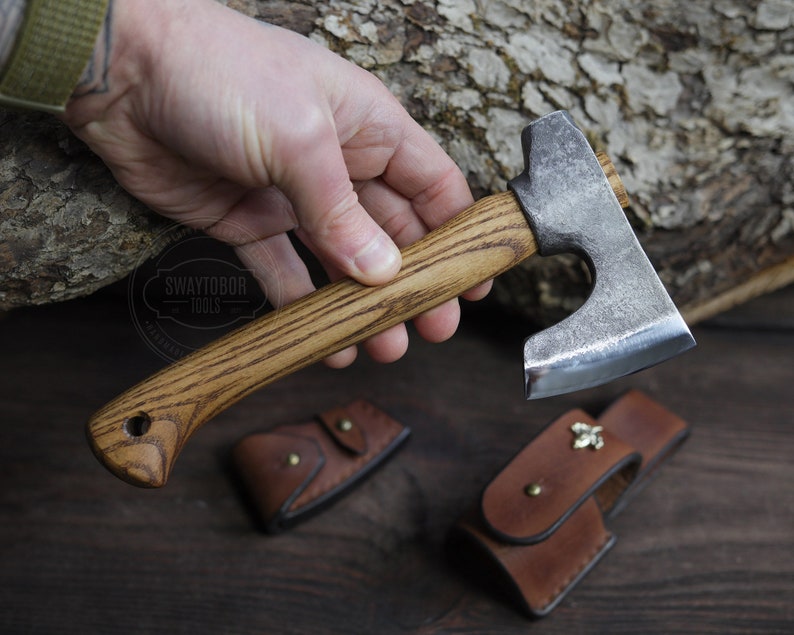 Small Hand Ax Small Camping Axe With Leather Axe Belt Holster | Hatchet | Small ...