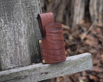 Handmade Leather Axe Holster: Belt Loop Hatchet Holder