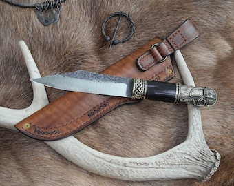 Hand Forged Viking Scramasax: High Carbon Steel Seax Knife