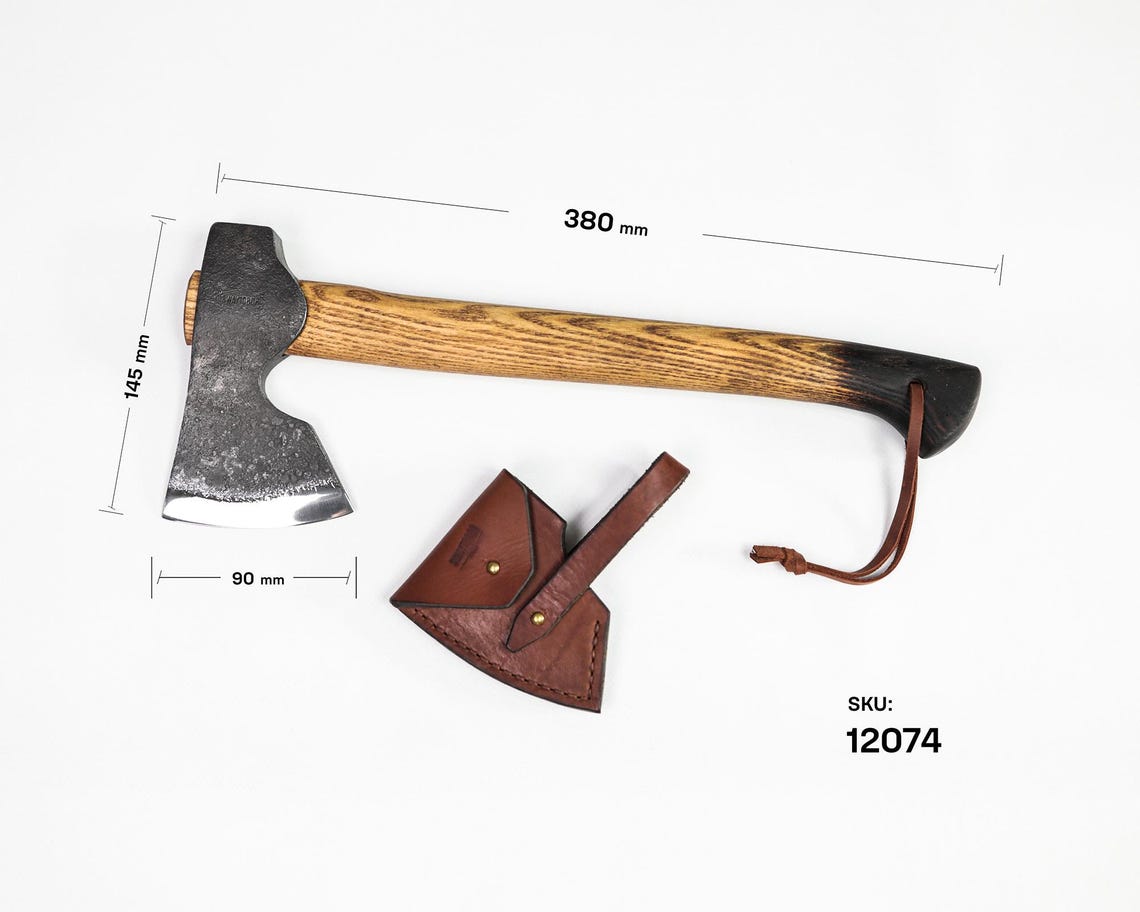 Hand Forged Small Camping Axe | Bushcraft Hatchet | Carbon Steel ...