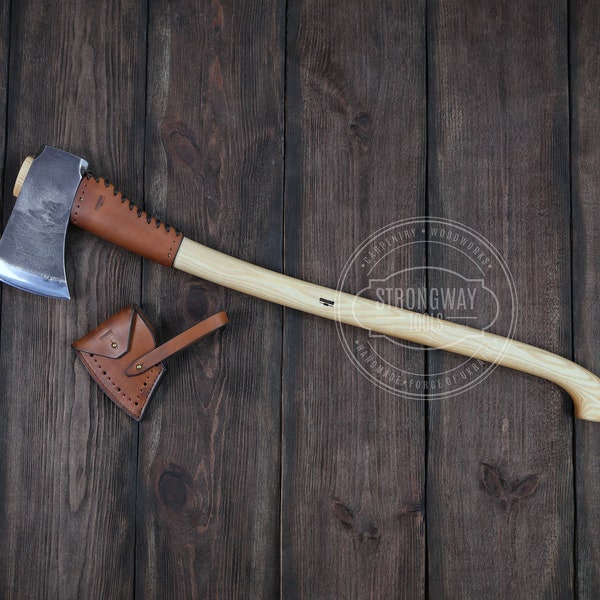 Large Chopping Axe, Bushcraft Axe, Forest Axe, Forest Hatchet, Hand forged Axe, Hiking ax, Camping Axe