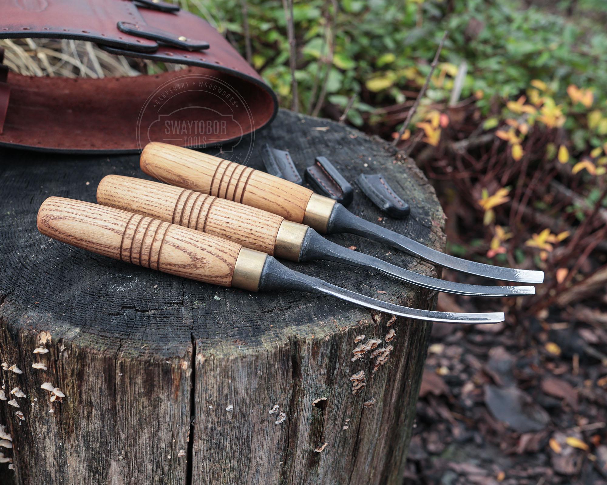 Hand-forged Set of 3 Wood Carving Gouge for Wood Project, Razor Sharp ...