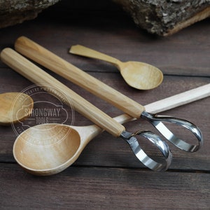 Forged Spoon Carving Set (2pc), Woodcarving Tools, , Chisele Set, Wood Carving Gift, Wood Carving Gauge