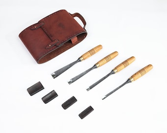 Handcrafted Woodworking Chisel Set – Artisan-Made Steel Tools with Wooden Handles | Perfect Gift for Woodworkers, Carvers & DIY Makers