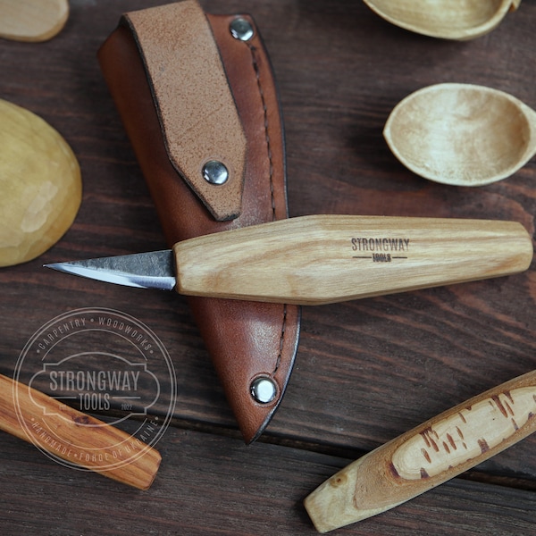 Carving Knife with octagonal handle, Detail Wood Carving Knife,Hand Forged Knife, Woodcarving