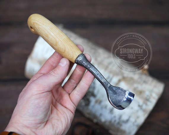 Spoon Bent Gouge, Carving Tool, Hand Power, Woodcarving chisels, Bent chisel