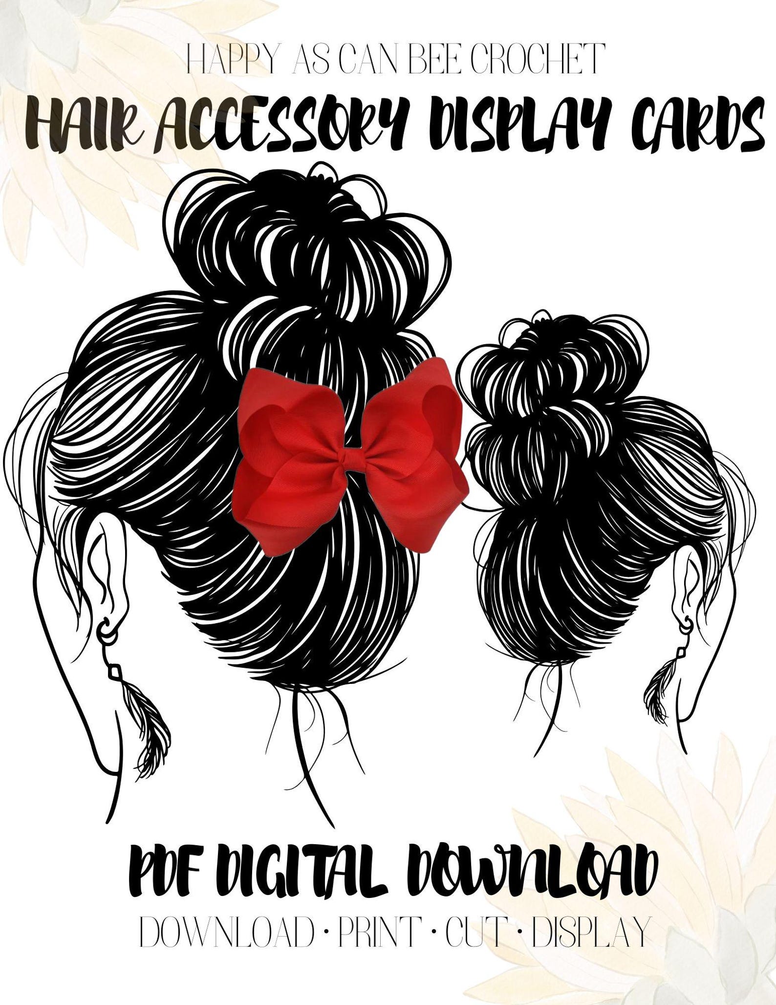 DIGITAL Download-printable Headband Display Template-display Card-hair ...
