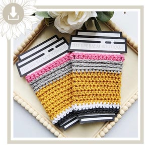 The Biflora Cup Cozy Pattern-Pdf Pattern-Teacher Gift-Pencil-Instant PDF Download-Handmade Gifts-Back To School