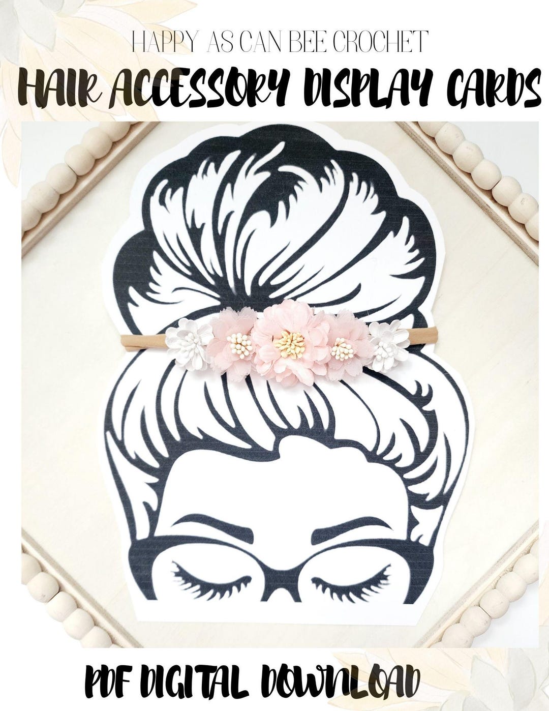 DIGITAL Download-printable Headband Display Template-display Card-hair ...