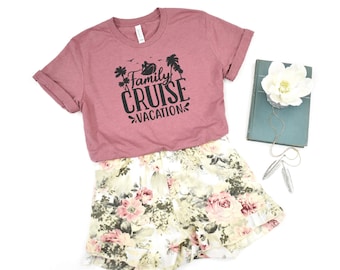 Camiseta de crucero familiar: camiseta personalizada con gráfico de barco