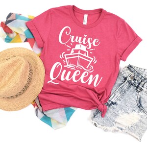 Cruise Queen Shirt, TShirt with Cruise Queen, Cute Cruise TShirt, Girly Cruise Queen Shirt for Vacation  - Deck 11