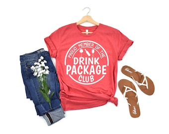 Drink Package Club T-Shirt: Cruise Vacation Fun