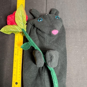 Skunk hand puppet
