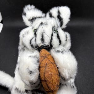 White tiger handmade hand puppet