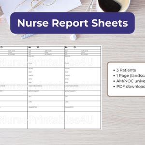 Nurse Report Sheet - 3 patients