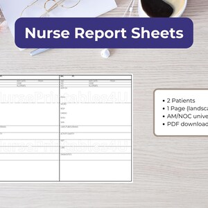 Nurse Report Sheet - 2 patients