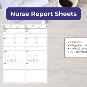 Nurse Report Sheet - 2 patients