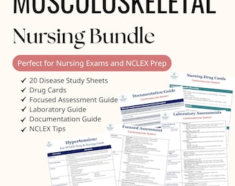 Musculoskeletal Nursing Studienbündel | NCLEX Prep (druckbare PDF)