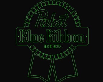 PBR Pabst Blue Ribbon Hanging Wall Sign DXF Download