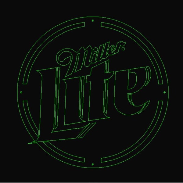 Cool Miller Lite Hanging Wall Sign DXF Download