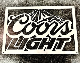 Letrero de pared de metal y aluminio de Coors Light