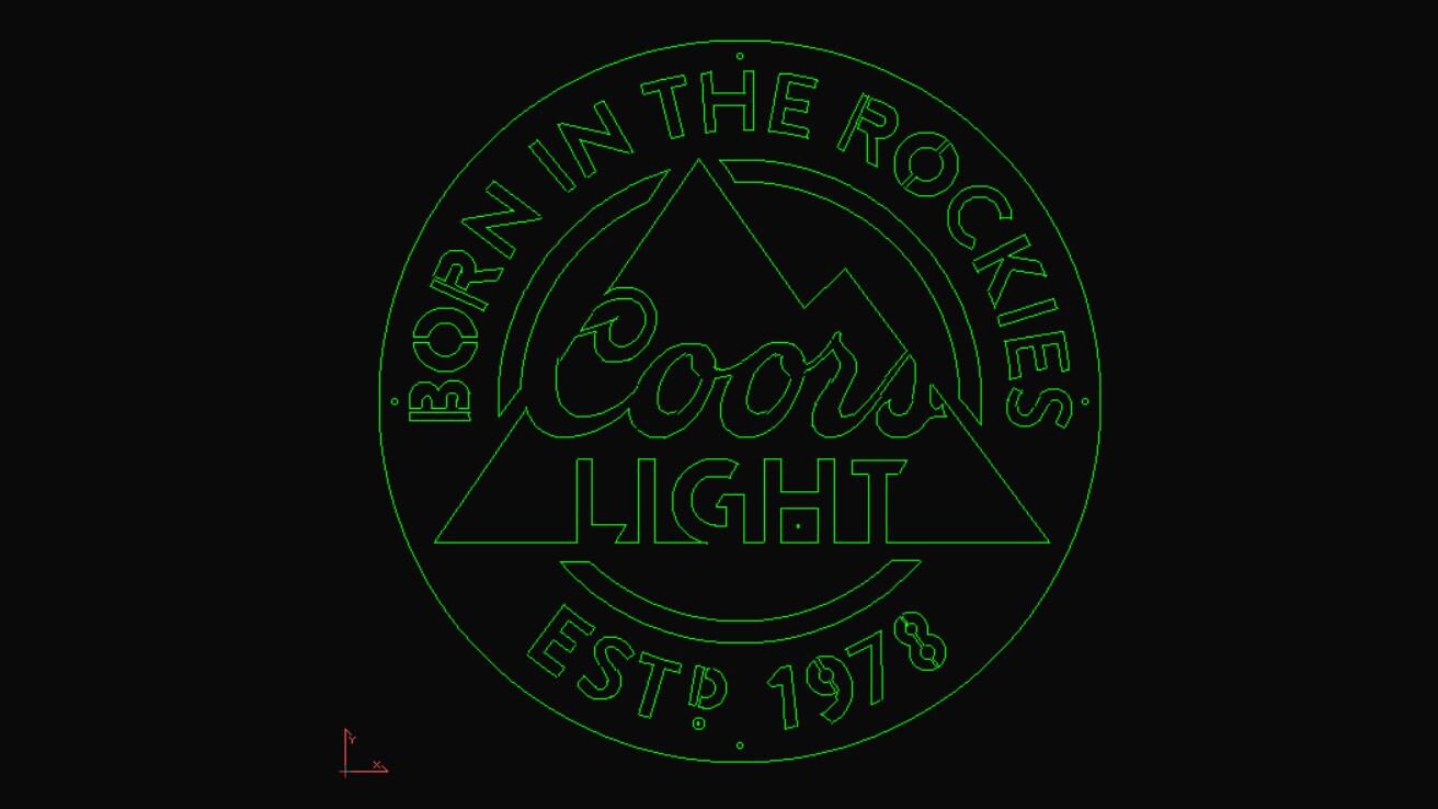 New Coors Light Can Logo DXF Download Etsy