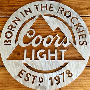 New Coors Light Can Logo Hanging Sign