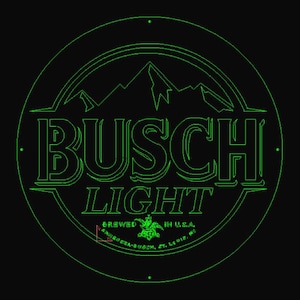 Wiszący znak ścienny Busch Light DXF do pobrania