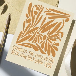 Consider the Lillies : Luke 12 - Bible Verse Printable PDF Art Print ...