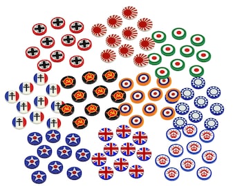 100Pc Axis & Allies Global 1940 Roundel Upgrade