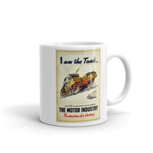 WW2 Propaganda Poster White glossy mug